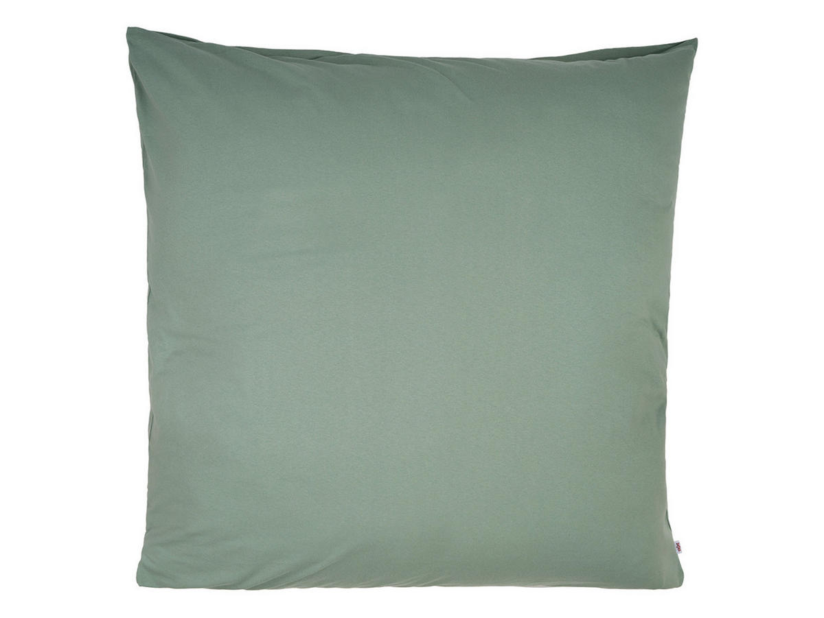 KISSENHÜLLE BasicSoft natural-grün 100% Baumwoll-Jersey 80/80 cm - Salbeigrün, Textil (80/80cm) - beties Heimtextil