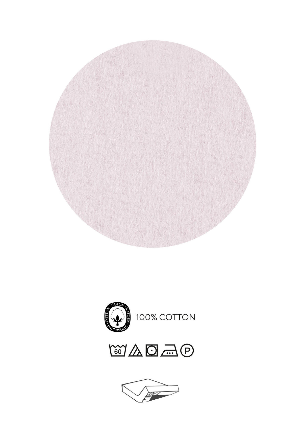 SPANNBETTTUCH Biber Melange UNI rose, 140x200 cm - 160x200 cm - Rosa, Textil (160/200cm) - biberna