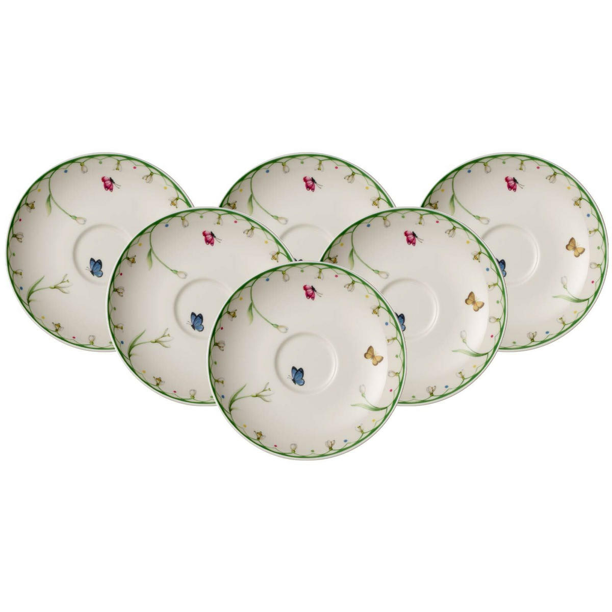 KAFFEEUNTERTASSEN Colourful Spring bunt ø 14,8 cm 6er Set - Multicolor, Keramik (14.8cm) - Villeroy & Boch