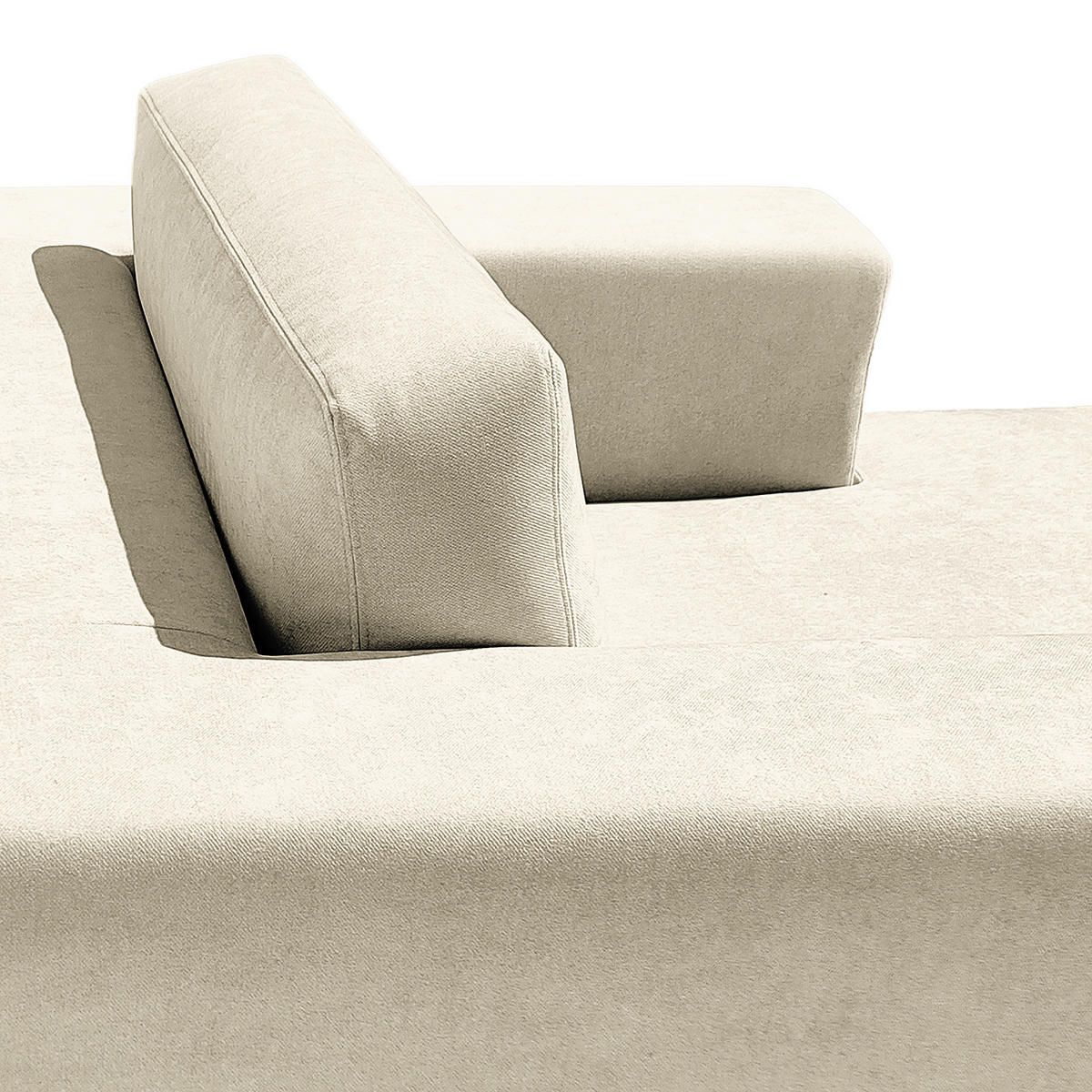 XXL-SESSEL mit Wechselbezug - Webstoff - Creme/Schwarz, Holz/Wellpappe (125/63/160cm) - home24