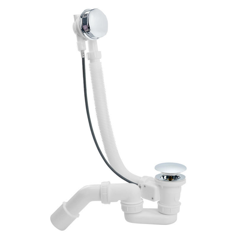 BADEWANNENABLAUF – (56 cm) - Weiß, Kunststoff (40/8/18.5cm)