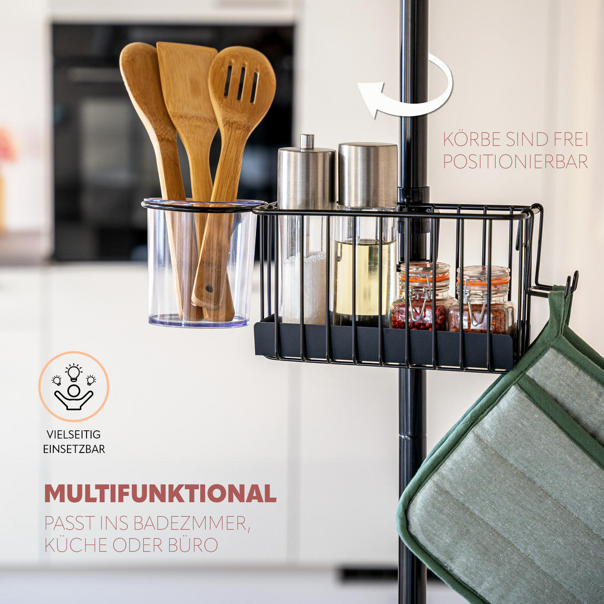 BADREGAL, schwarz - Schwarz, Metall (34.5/290/14cm) - bremermann