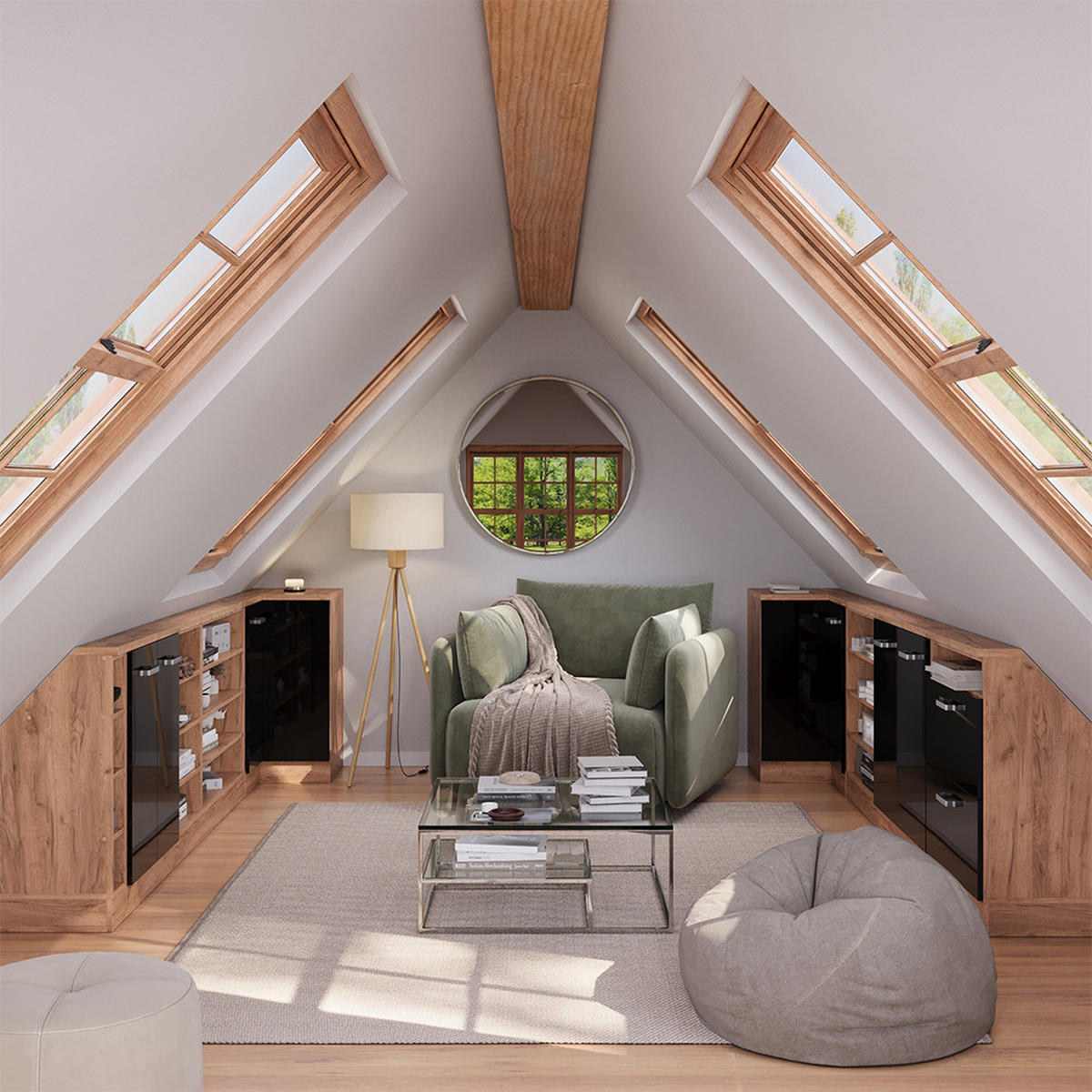 DACHSCHRÄGENSCHRANK ECKSCHRANK Rion Schwarz Hochglanz/Goldkraft Eiche 75.6 x 81.6 cm mit 1 Tür - Honigeiche/Schwarz Hochglanz, Holzwerkstoff (75.6/81.6/75.6cm) - Vicco