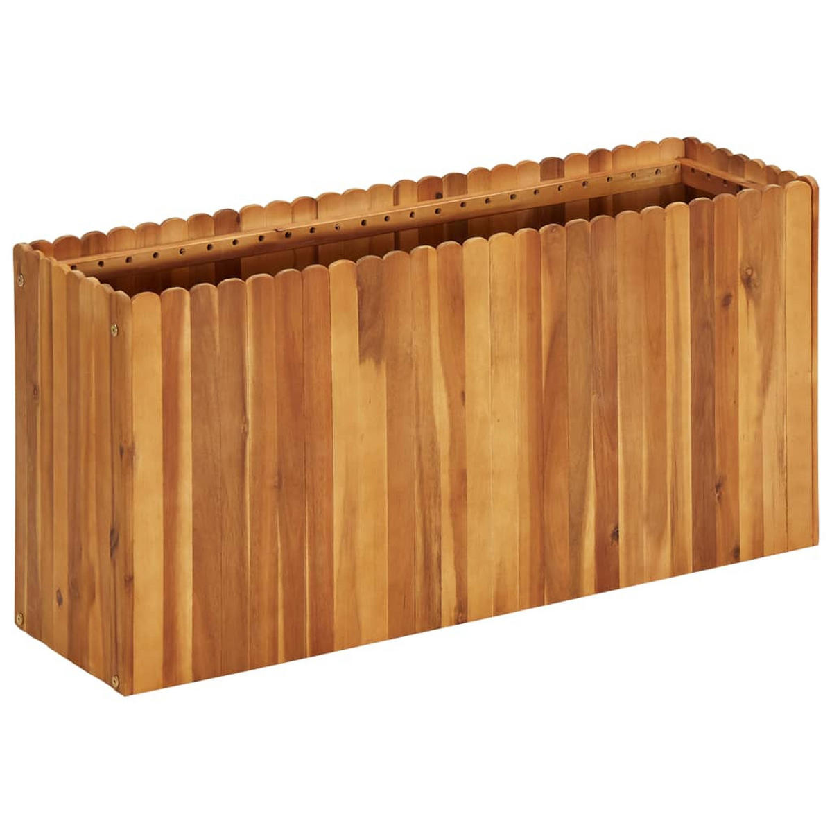 HOCHBEET aus Holz JONA 100x30x50 cm Akazienholz - Braun, Holz (100/50/30cm) - DELUKE