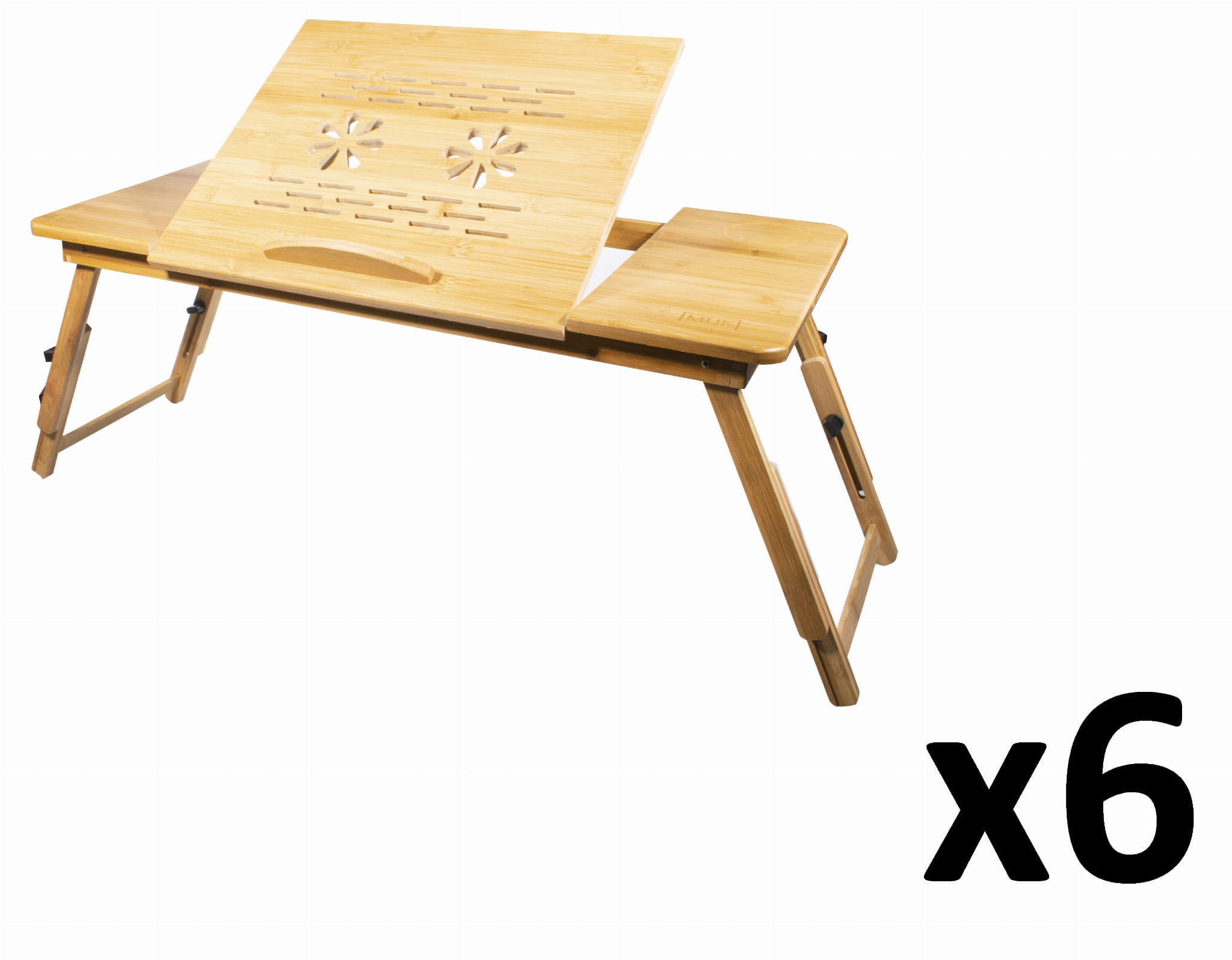 LAPTOPTISCH Bambus 40x34,5 cm XL Klappbar 6 Stück - Naturfarben, Naturmaterialien (34.5/40/56.5cm)