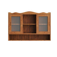 KÜCHENOBERSCHRANK 90/20/60 cm aus Massivholz und Glas mit Schiebetüren Braun - Braun, Holz (90/60/20cm) - Modenvie