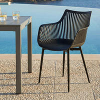 GARTENSTÜHLE VIOLETTA 4ER-SET - Schwarz, Textil (55/86/53cm) - IDIMEX