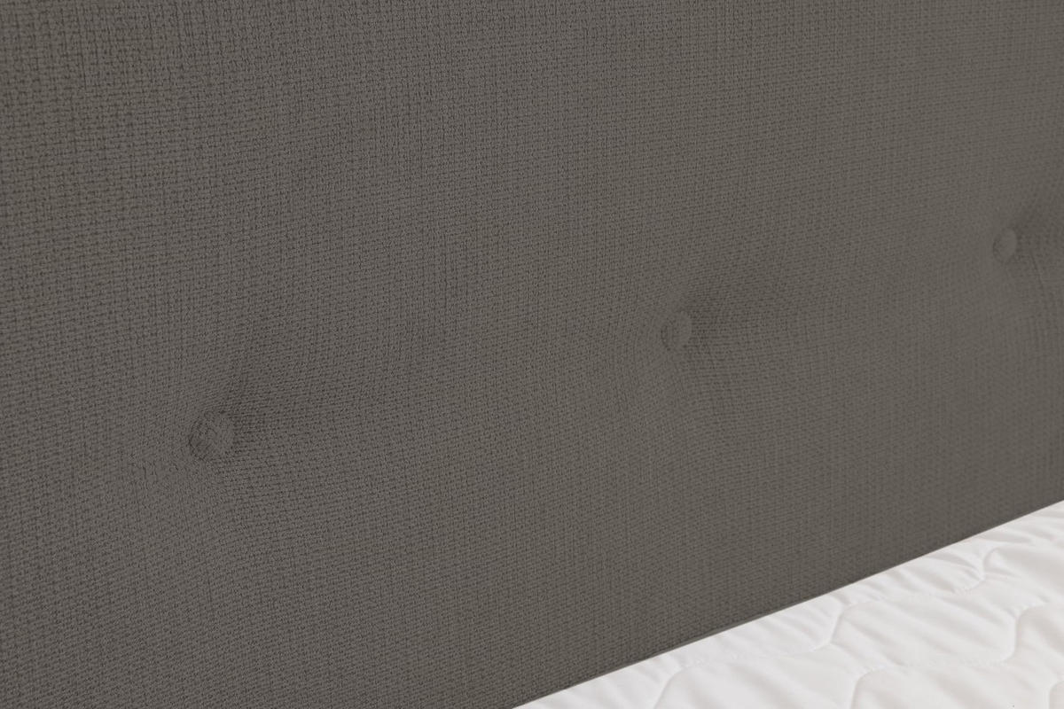 BOXBETT CALIDO mit zwei Bettkästen H2/H3 Matratze und Topper 140 x 200 cm - Dunkelgrau, Holzwerkstoff (140/200cm) - VENASI MÖBEL