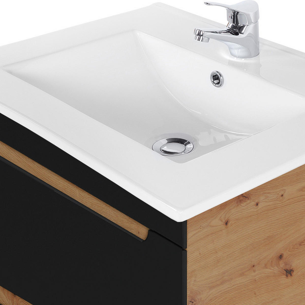 WASCHTISCH NEW-LUTON-103 New - Anthrazit, Holzwerkstoff (61/61/46cm) - Lomado