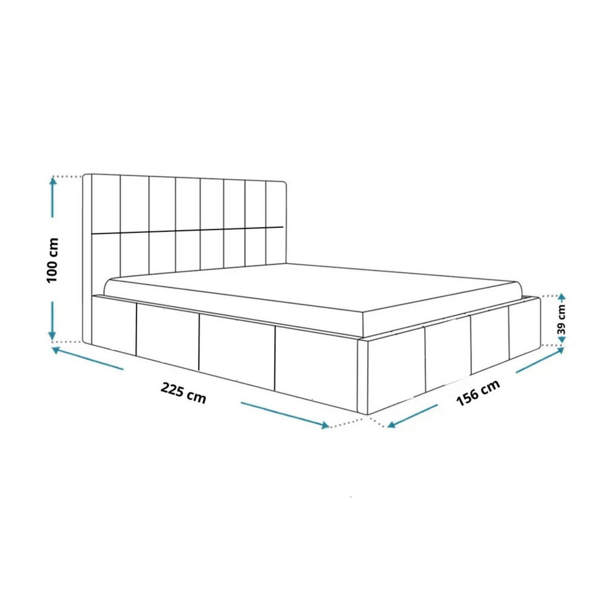 POLSTERBETT BARI mit Kopfteil, 140 x 200 cm, Doppelbett mit Bettkasten und Lattenrost aus Metall, Velourstoff, Frabe: Schwarz - Schwarz, Holz/Kunststoff (140/200cm) - Agmat-Furniture