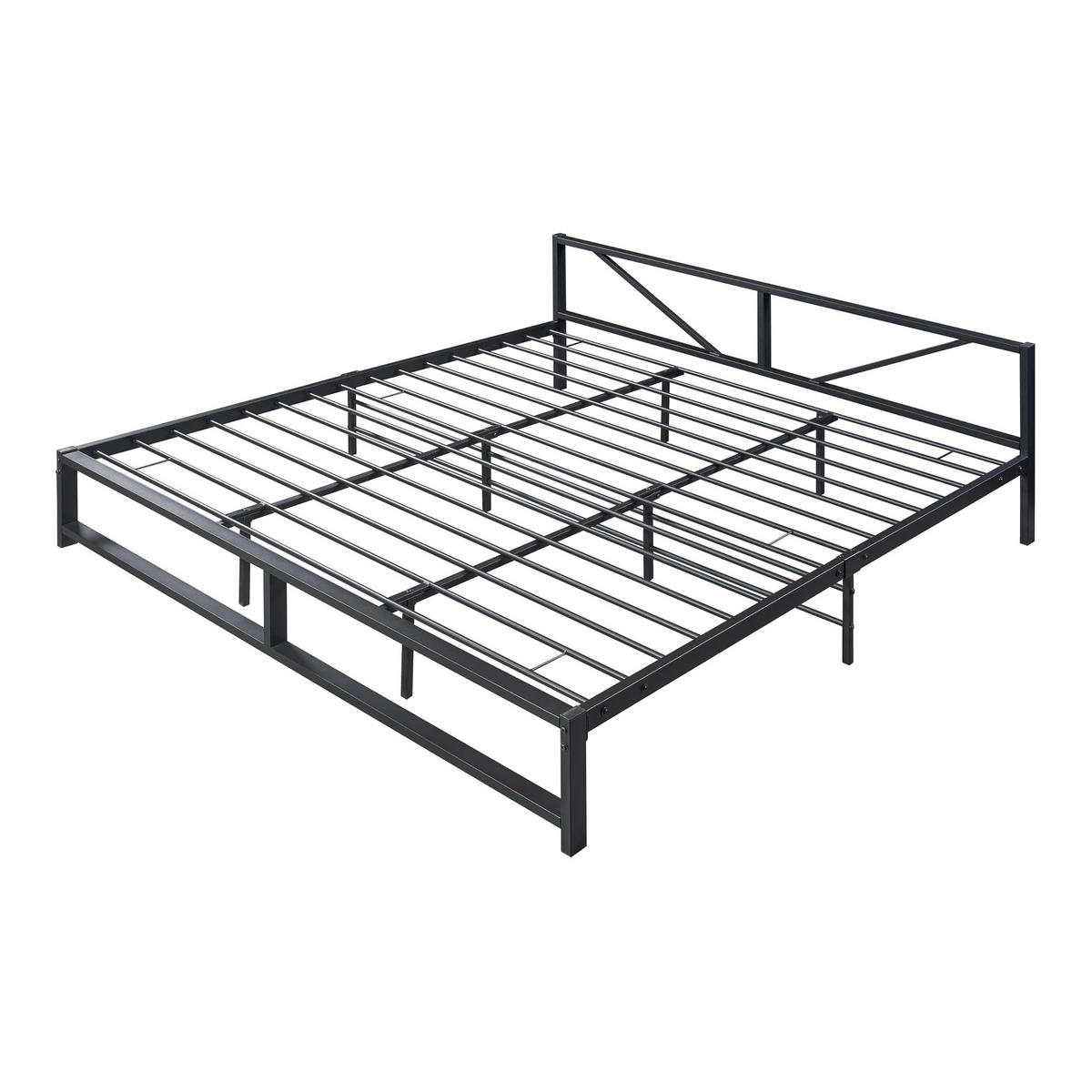 METALLBETT Meran - Schwarz, Metall (180/200cm) - [en.casa]