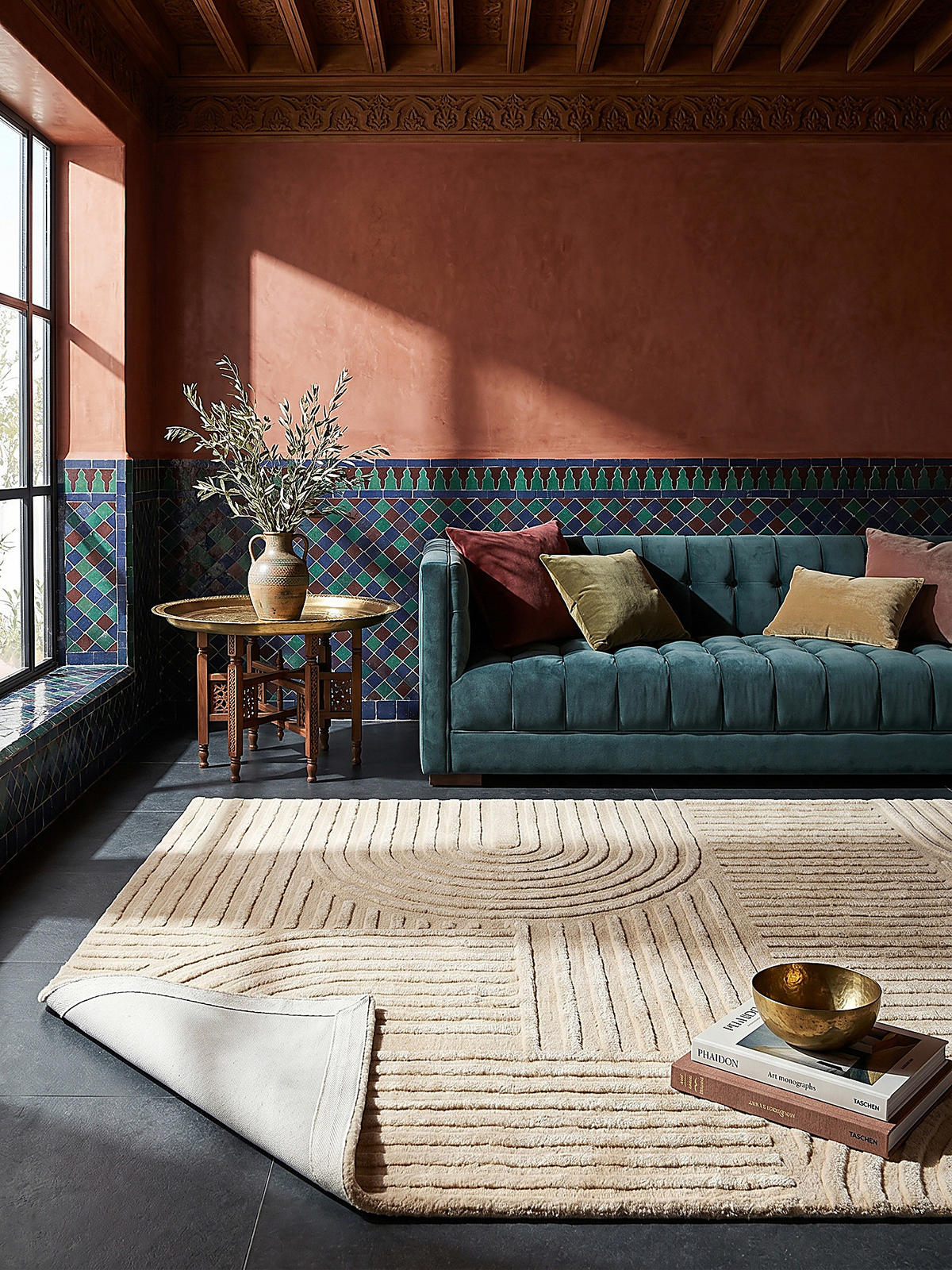 TEPPICH aus Wolle LEVEN in Natur, geometrisch, 160 x 230 cm - Beige, Textil (230/160cm) - KADIMA DESIGN