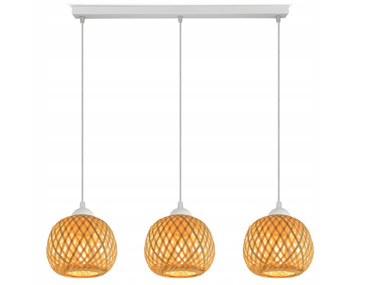 PENDELLEUCHTE BOHO - Beige/Weiß, Glas/Metall (15/70/100cm) - kiki design