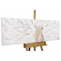 ACRYLBILD HANDGEMALT 150/50 cm - Beige, Holz/Textil (150/50cm) - KUNSTLOFT