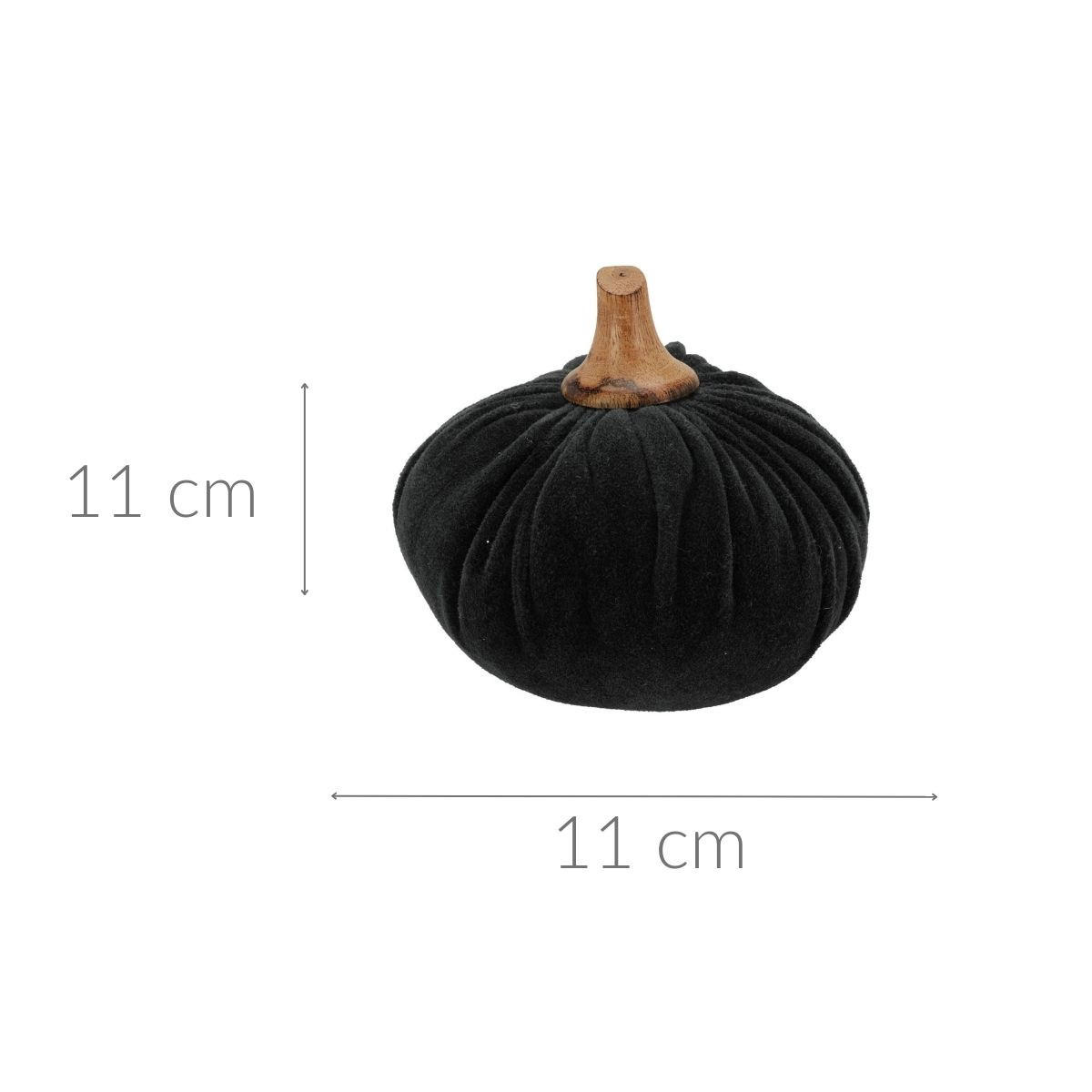 KÜRBIS Herbstdeko 11/11/10 cm - Schwarz, Textil (11/10/11cm) - Home Styling Collection