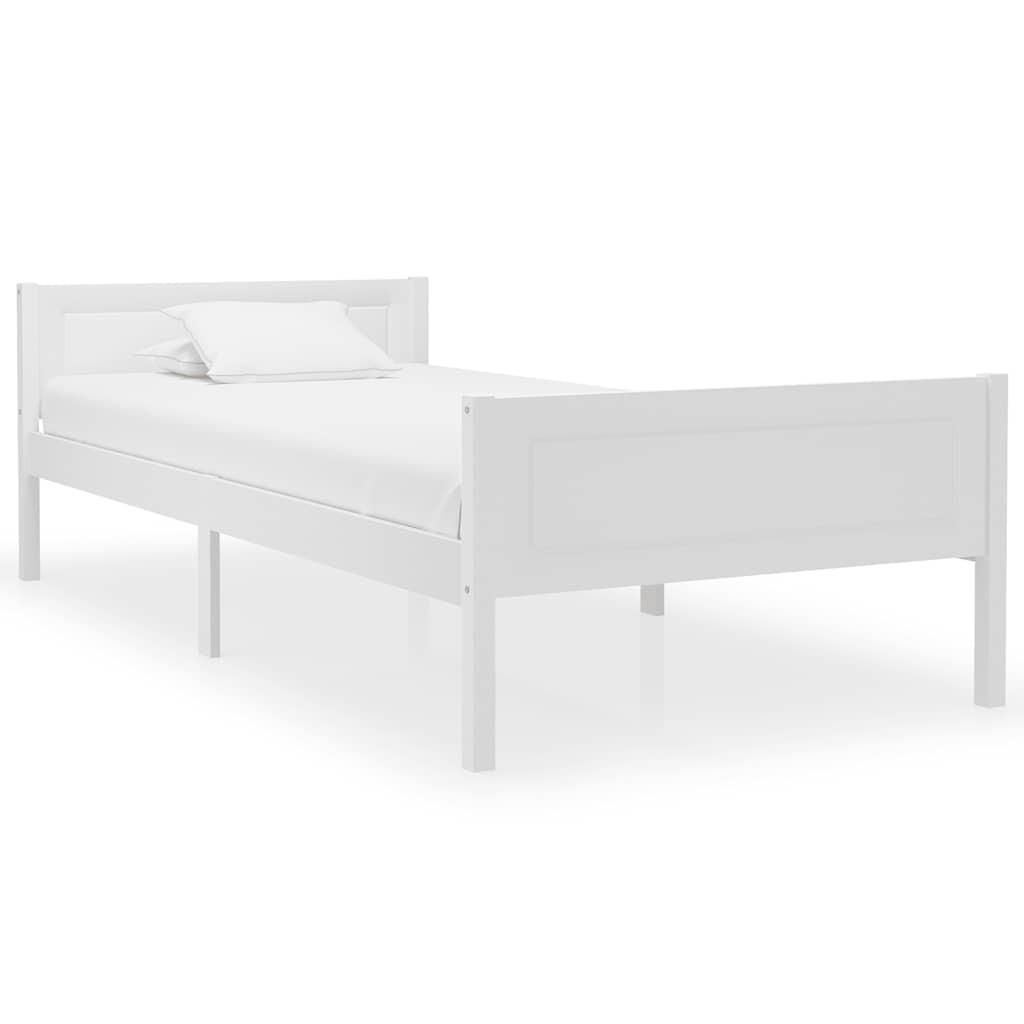 MASSIVHOLZBETT Weiß Kiefer 90/200 Cm - Weiß, Holz (90/200cm) - vidaXL