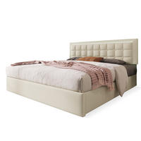 POLSTERBETT 140/200 cm mit Stauraum und LED-Beleuchtung Bezug aus Kunstleder Weiß - Weiß, Kunststoff (140/200cm) - OKWISH