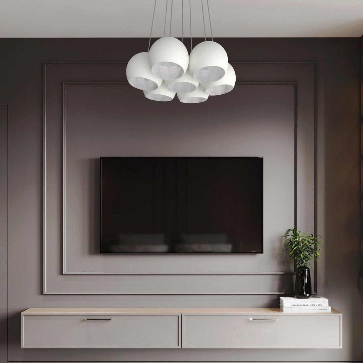 HÄNGELEUCHTE - Weiß, Metall (25/25/20cm) - Lumicom