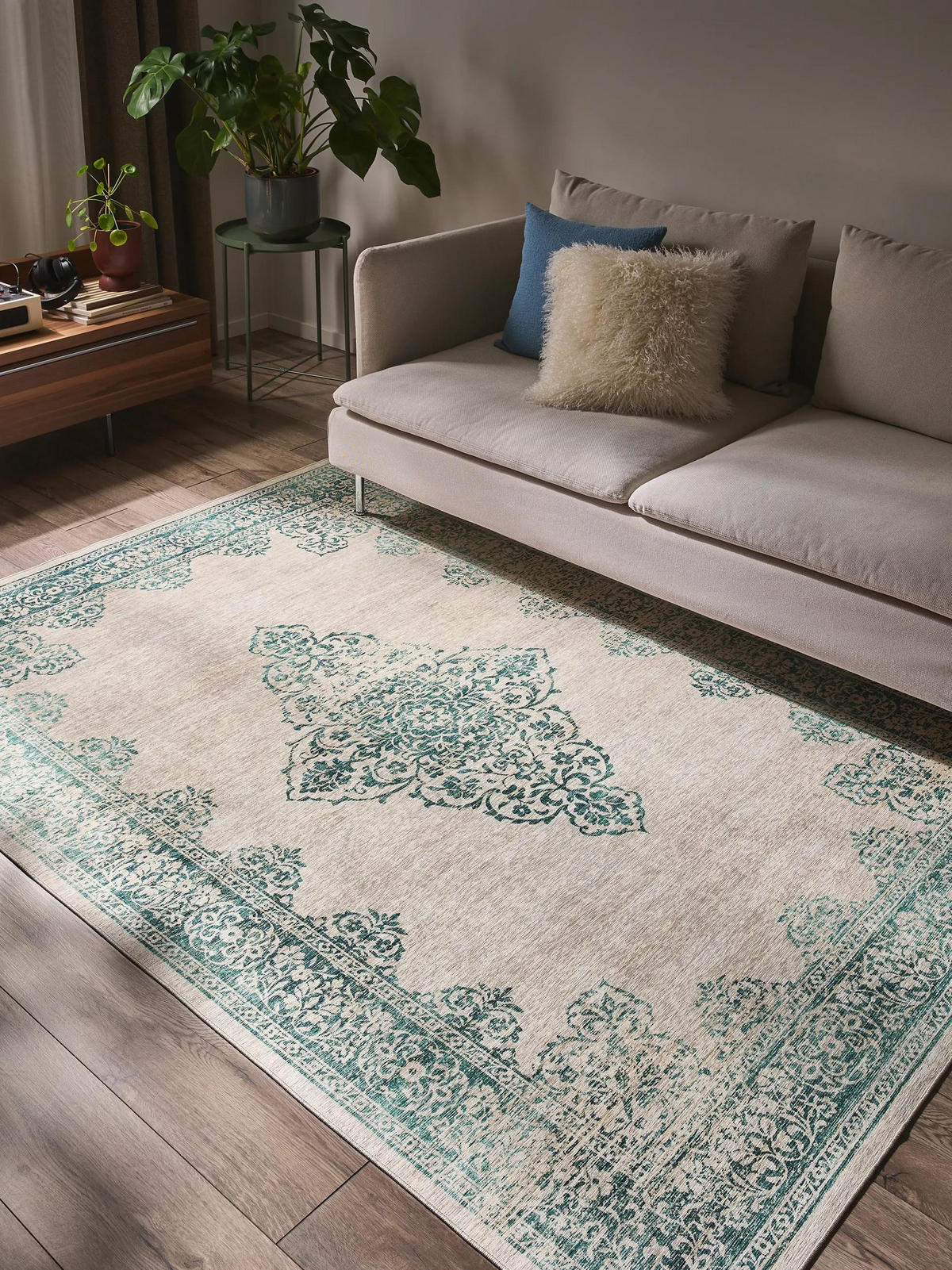 TEPPICH Laury Türkis 160x230 cm - Türkis, Kunststoff/Textil (160/230cm) - benuta Pop