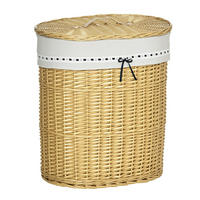 WÄSCHEKORB DE-09417 mit Deckel & Griff, herausnehmbarer Sack Natur - Naturfarben, Naturmaterialien (51/57/38cm) - ComfortXL