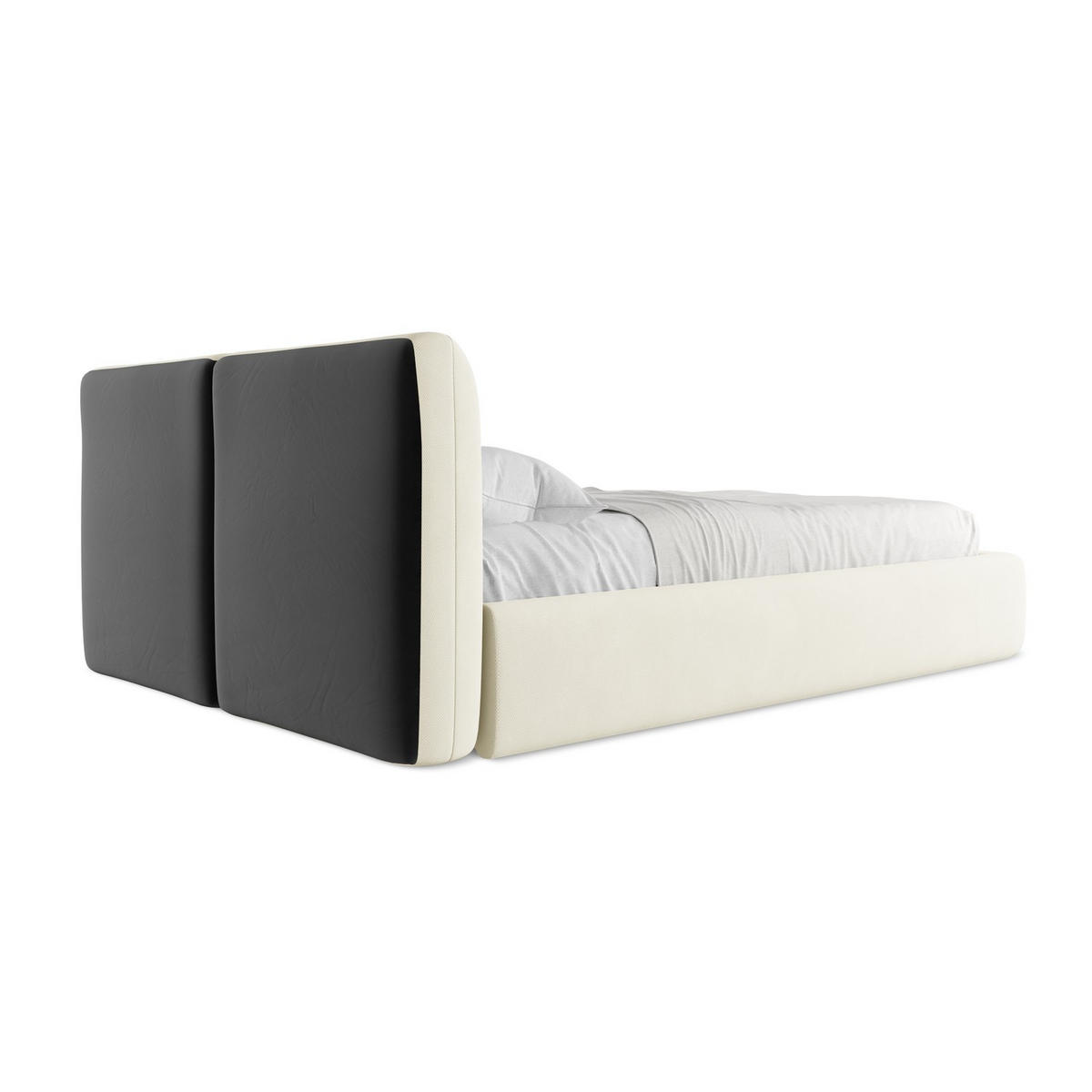POLSTERBETT mit Bettkasten und Lattenrost 160x228 Beige - Beige/Schwarz, Kunststoff/Textil (140/200cm) - LaMiaSofa