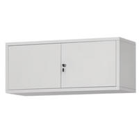 SCHRANKERWEITERUNG Aktenschrank mit 2 Flügeltüren 38x90x40cm Grau - Grau, Metall (90/38/40cm) - DELUKE