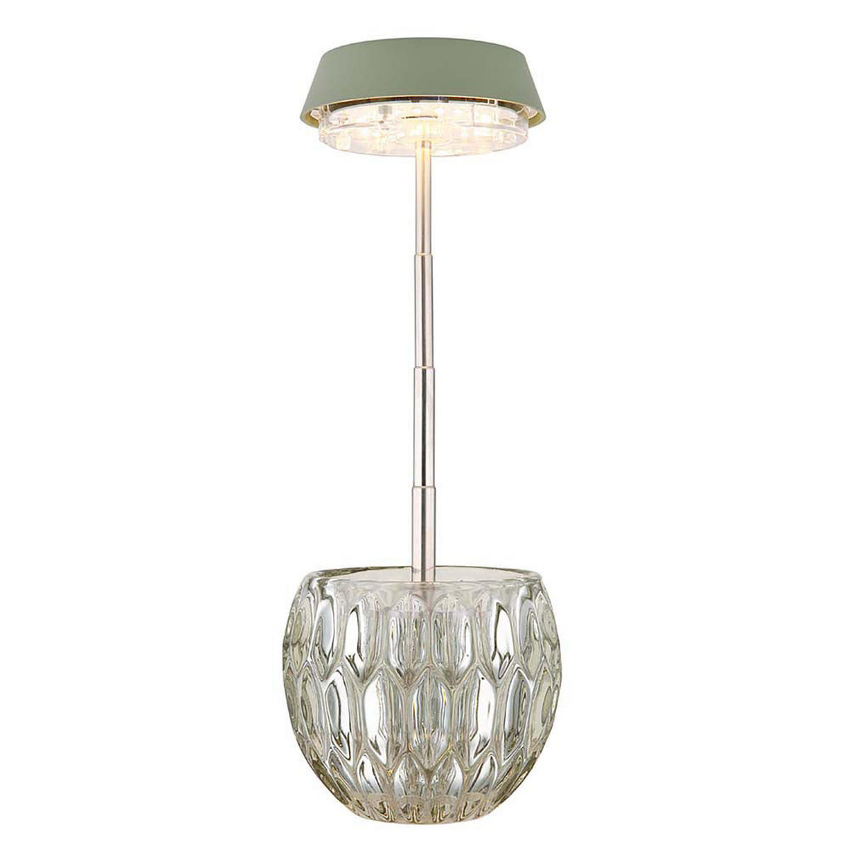 LED TISCHLEUCHTE Grün höhenverstellbar 2er Set - Grün, Glas (10.5/10.5/28cm) - Globo Lighting
