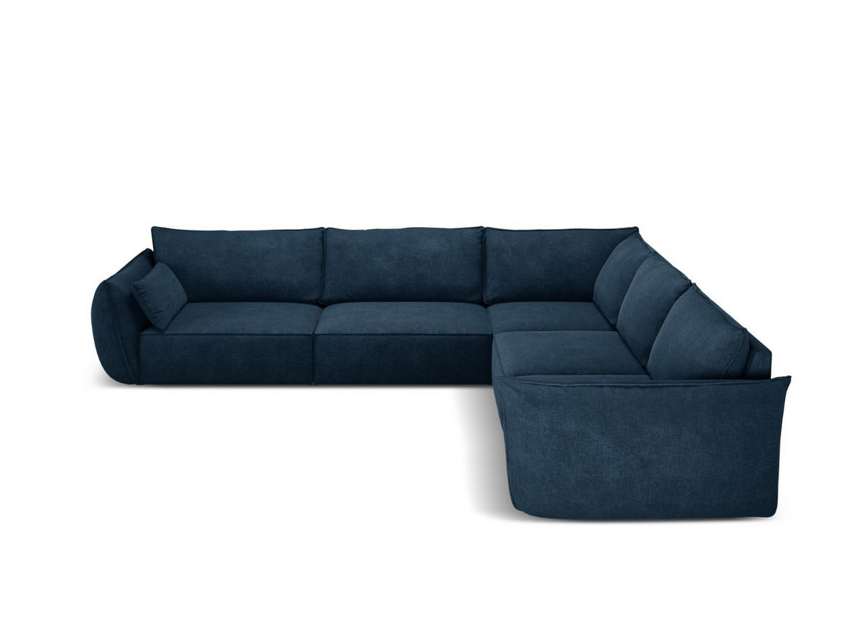 WENDBARES-ECKSOFA Kaelle aus Chenille-Stoff königsblau 7 Sitzplätze - Blau, Textil (286/286cm) - Micadoni