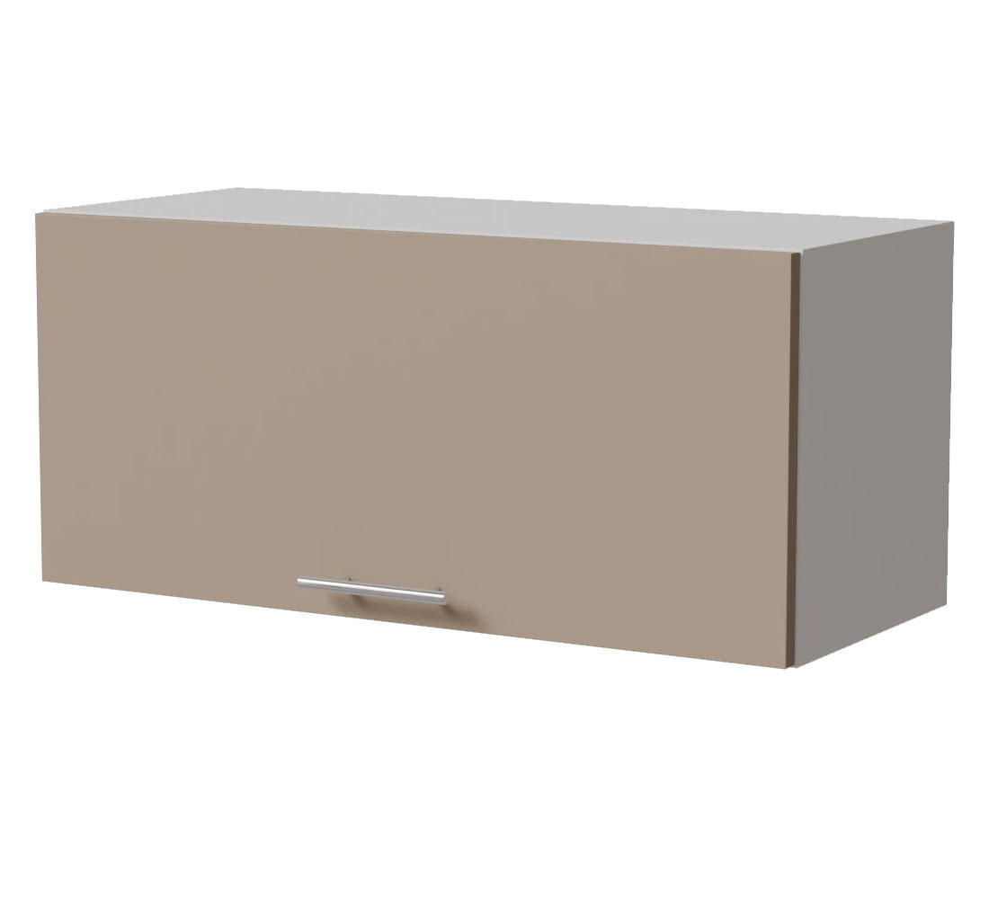 KLAPPHÄNGESCHRANK Brerra W4B/80 Weiß / RAL 1019 graubeige Matt 80 / 32,5 / 36cm mit Blum Aventos Klappenbeschlag - Graubraun/Weiß, Holz/Holzwerkstoff (80/36/32.5cm) - Feldmann-Wohnen