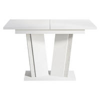 ESSTISCH ausziehbar Doha II - Weiß Hochglanz, Holzwerkstoff (80/120/75cm) - MIRJAN24