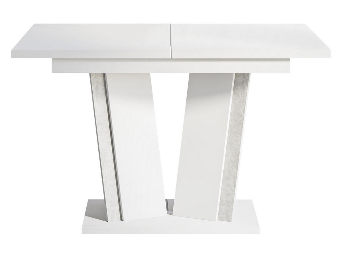 ESSTISCH ausziehbar Doha II - Weiß Hochglanz, Holzwerkstoff (80/120/75cm) - MIRJAN24