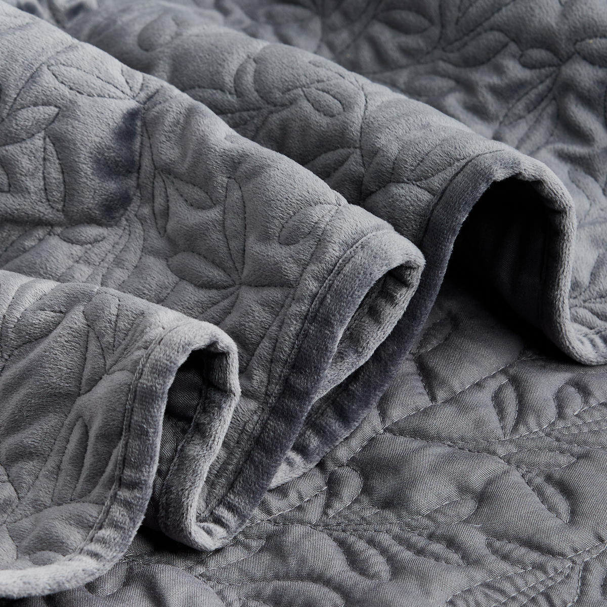 TAGESDECKE Seviana - Dunkelgrau, Textil (200/220cm) - home&you