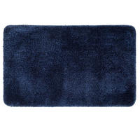 BADEZIMMERTEPPICH Dunkelblau 50 x 80 cm - Dunkelblau, Textil (50/80cm)