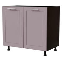 UNTERSCHRANK Bari D11/90 Schwarz / RAL 4009 pastellviolett 90 / 50 / 82cm - Violett/Schwarz, Holz/Holzwerkstoff (90/82/50cm) - Feldmann-Wohnen