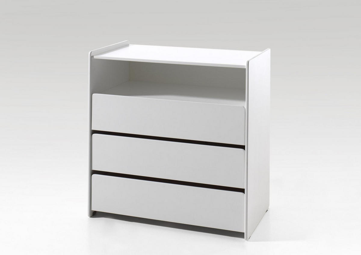 SCHUBLADENKOMMODE Karilynn 90x47x92 aus MDF in Weiß - Weiß, Holzwerkstoff (90/92/47cm) - 58aufmkessel