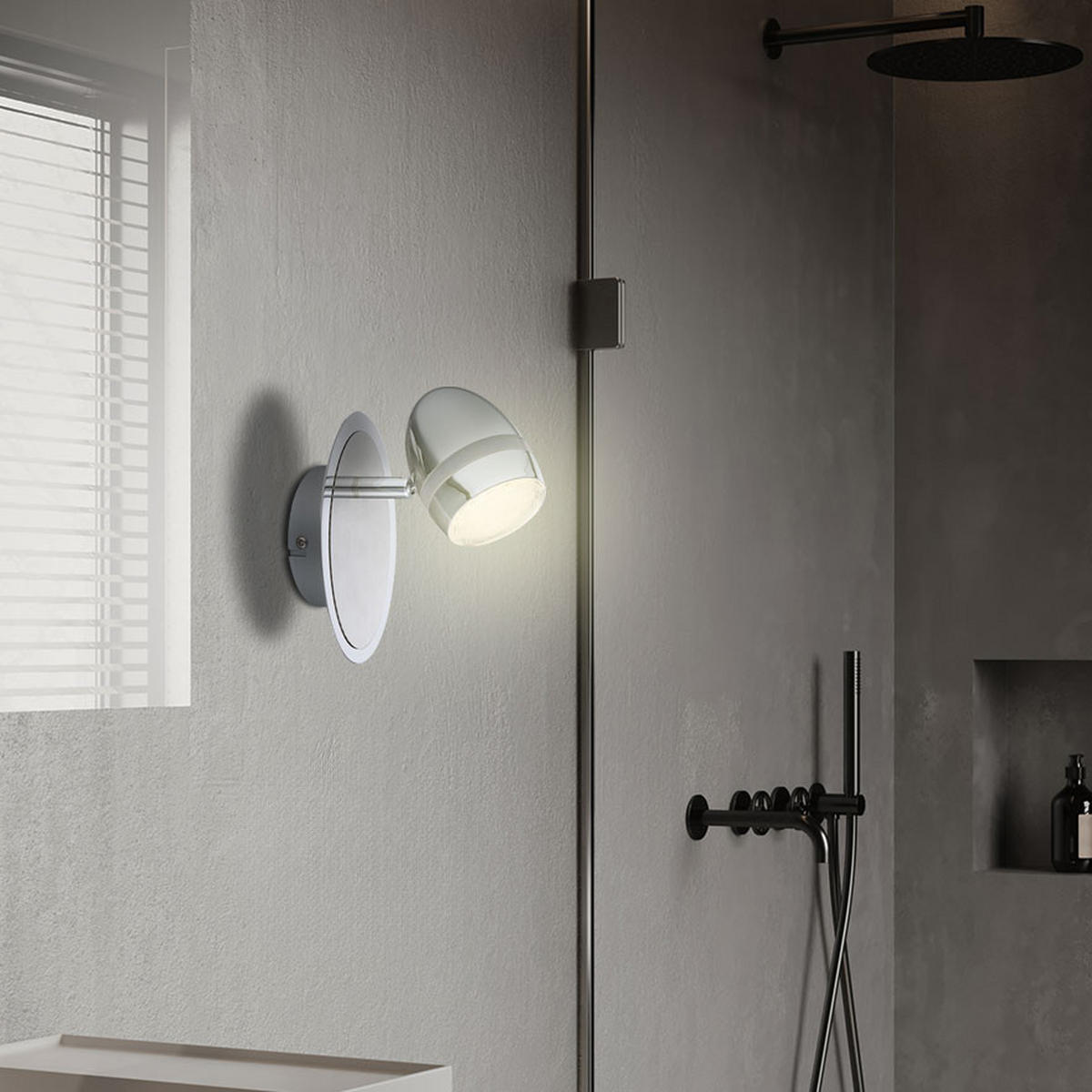 LED WANDLEUCHTE STARLIGHT Silber matt - Silberfarben, Metall (9/15/14cm) - Globo Lighting