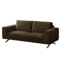 2-SITZER SOFA - Samt - Braun, Textil (196/81/89cm) - home24