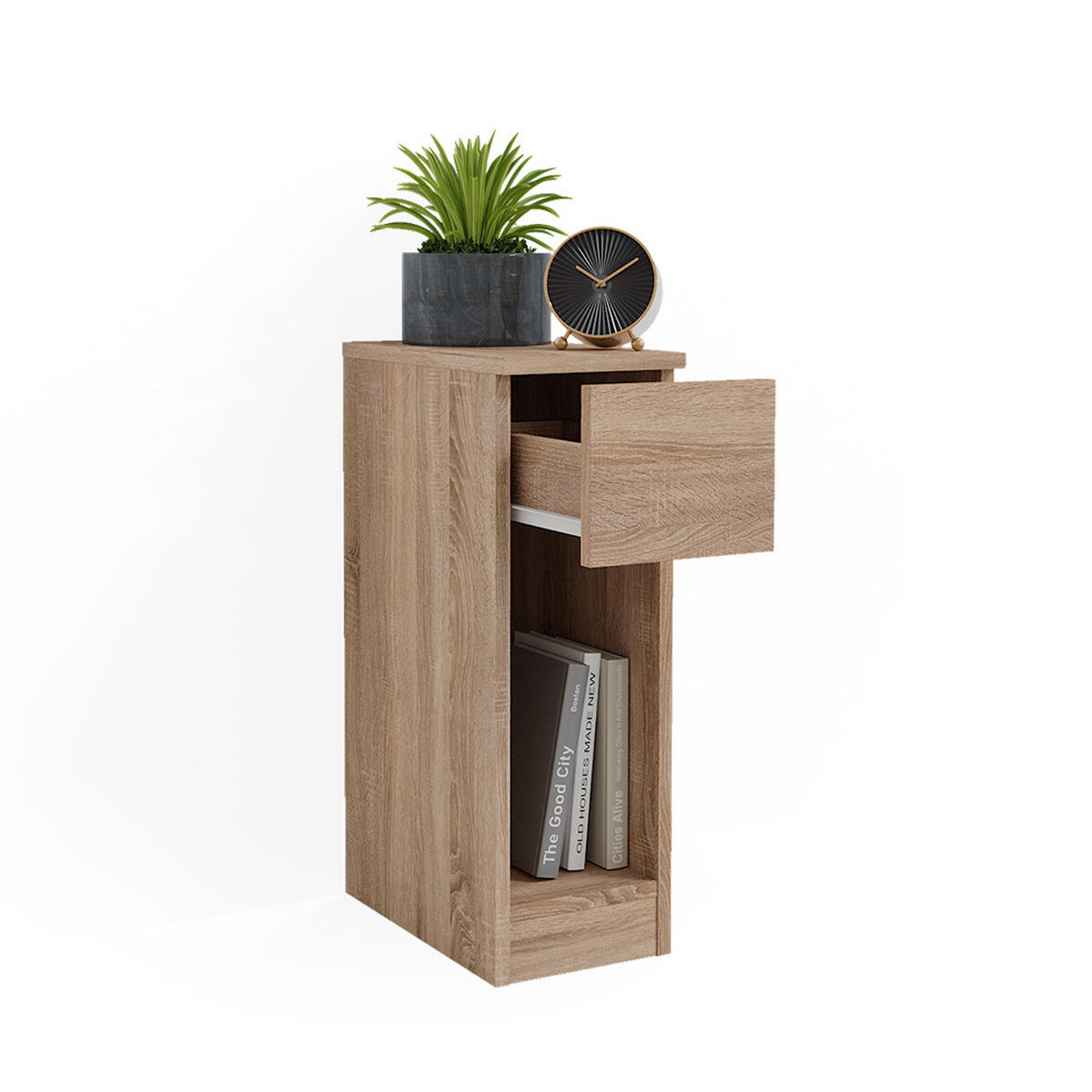 NACHTTISCH Enton Sonoma 20 x 59.5 cm - Sonoma Eiche, Holzwerkstoff (20/59.5/35cm) - Vicco
