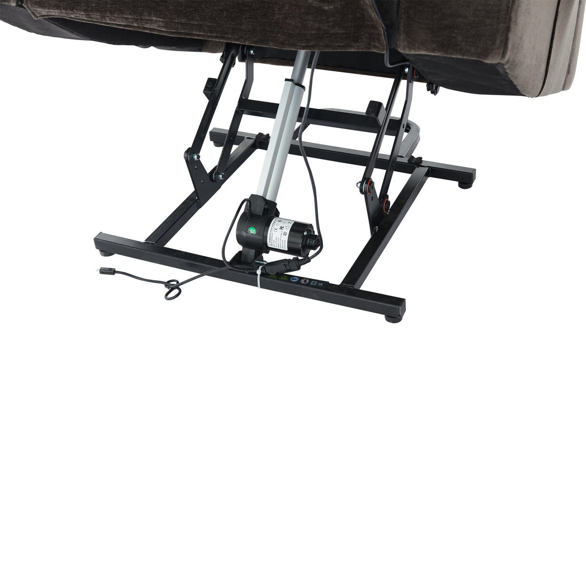 RELAXSESSEL braun mit Massage-, Heiz- und elektrischer Verstellfunktion 95 × 94 × 107 cm aus Kiefernholz, Metall und Stoff - Braun, Textil (94/107/95cm) - Luhomfu