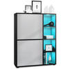 HIGHBOARD Cuba Türen in Hellgrau seidenmatt - Greige, Holzwerkstoff (79/105.5/35.5cm) - Vladon