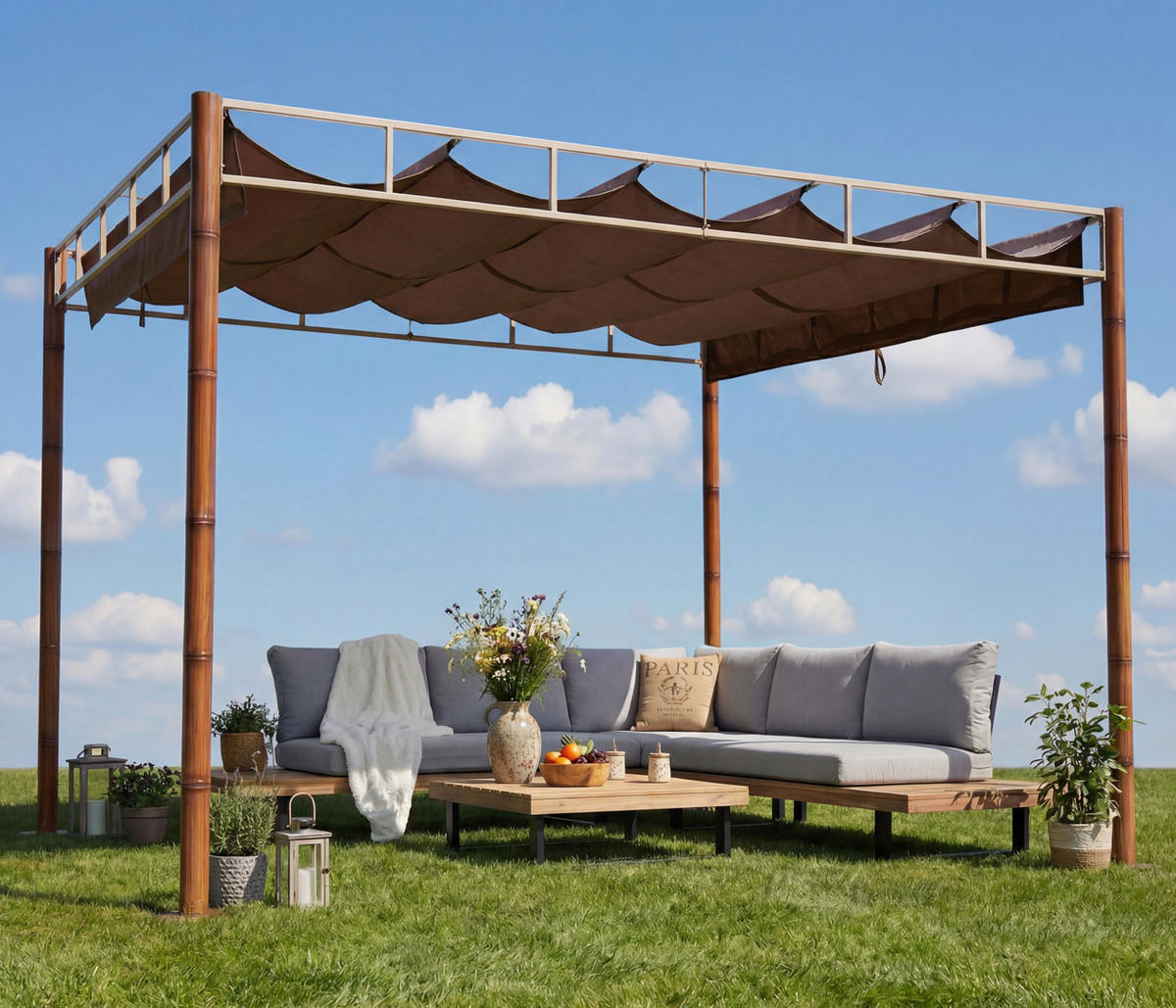 PERGOLA Braun - Braun, Textil (290/220/290cm) - MCW