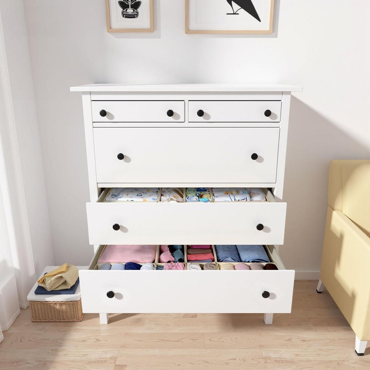 SCHUBLADEN Organizer 16er Set Beige - Beige, Textil (28/12/28cm)