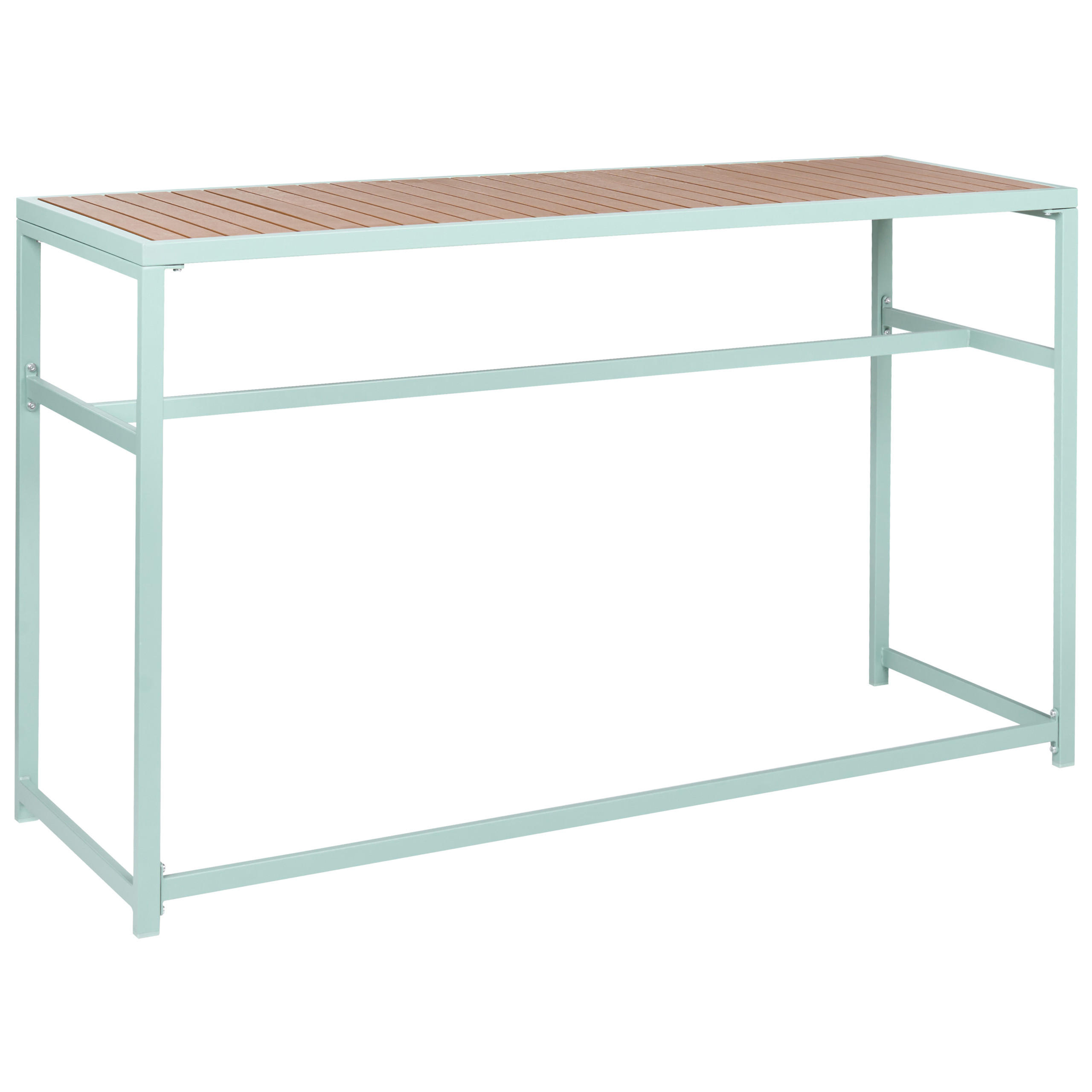 Beliani ZAHRADNÍ BAROVÝ STŮL 150/50 cm Světle zelený Avetrana