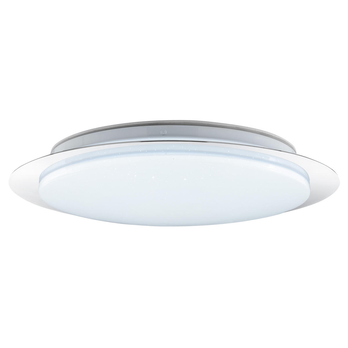 LED DECKENLEUCHTE Vittoria Chromfarben/Weiß 40/40/6,8 cm - Multicolor, Kunststoff (40/40/6.8cm) - Brilliant