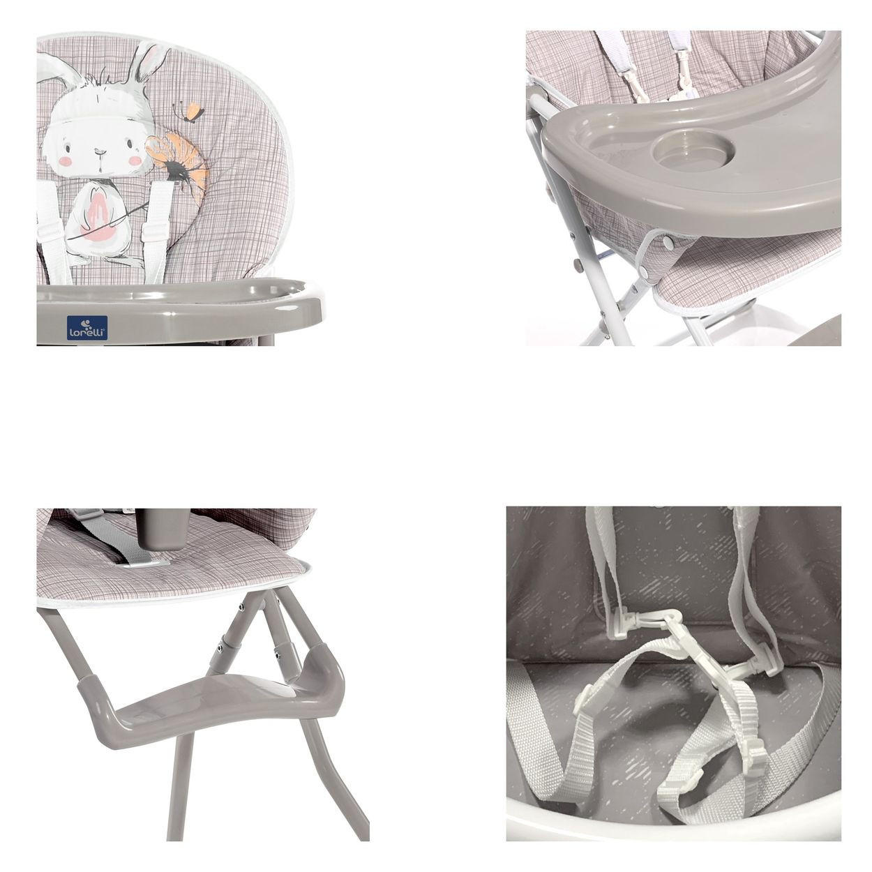 Thumbnail - Lorelli Hochstuhl, Weiß, Kunststoff, 65x105x65 cm, Babymöbel, Hochstühle & Zubehör, Hochstühle