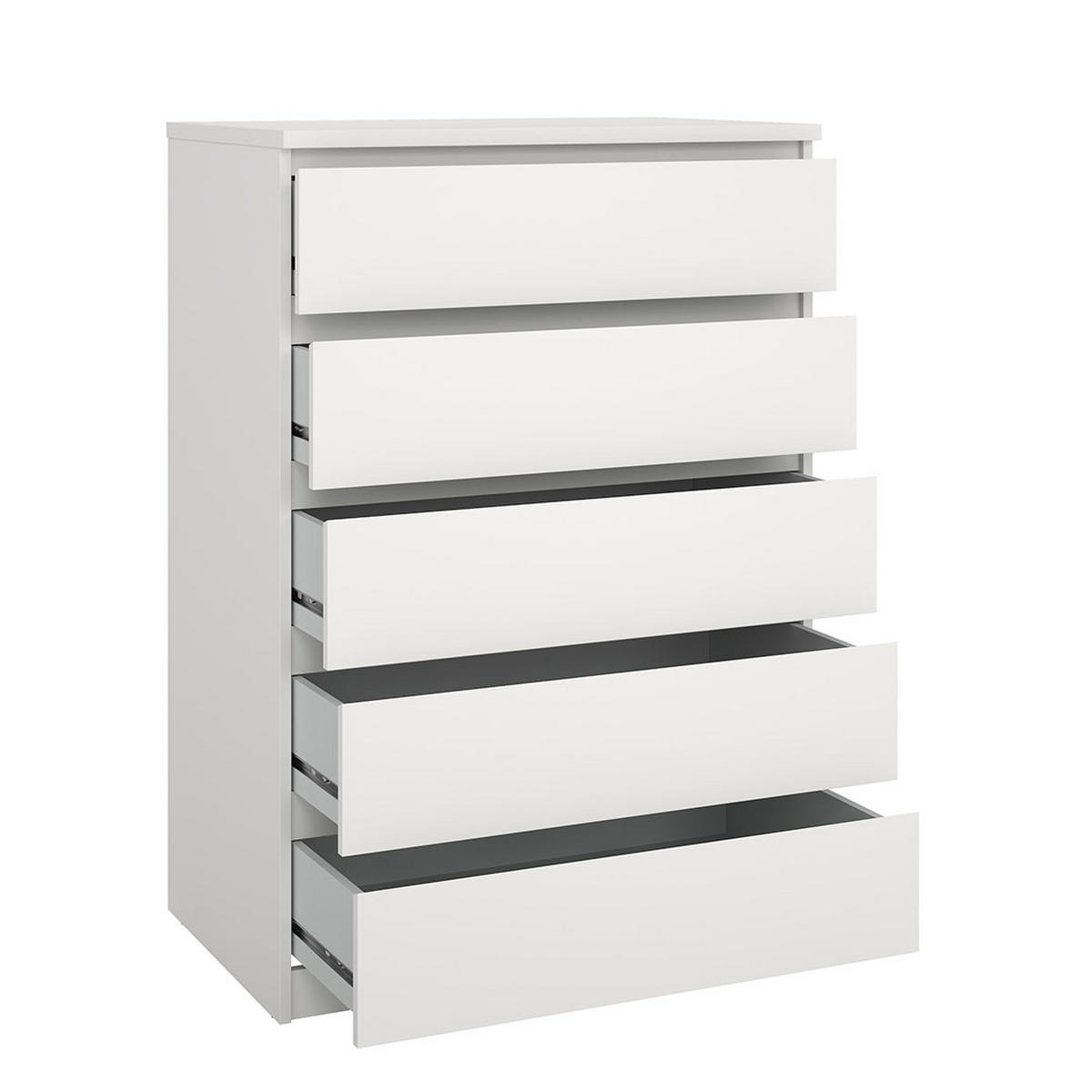 KOMMODE, Naia, Weiß, Holzwerkstoff, 77 x 50 x 112 cm - Weiß, Holzwerkstoff (77/112/50cm) - ebuy24