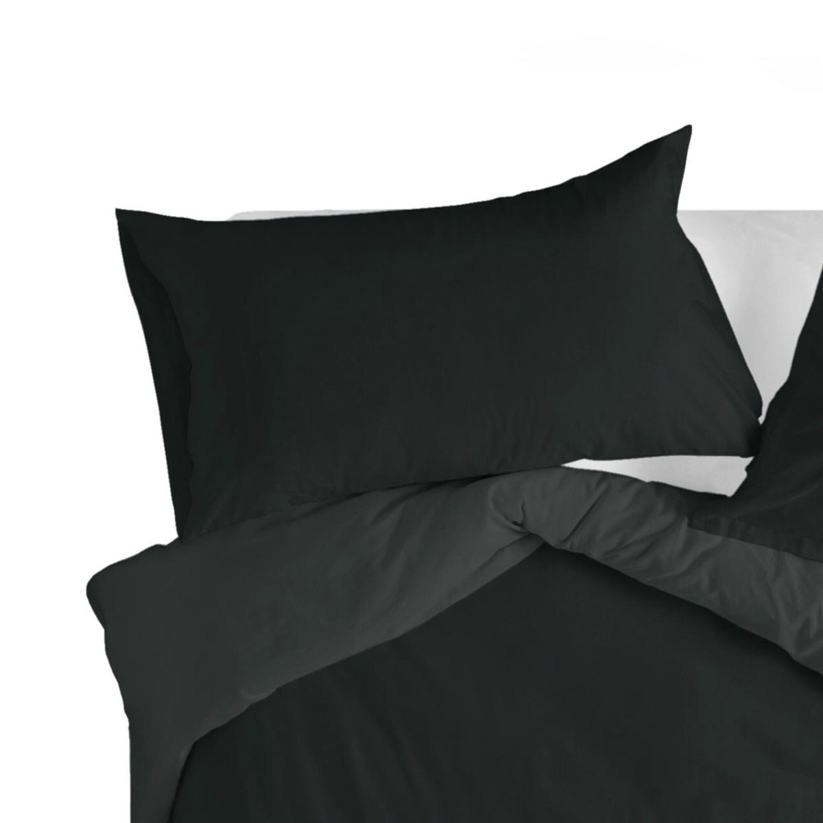 KISSENBEZUG Basic Schwarz 45x155 cm - Schwarz, Textil (45/155cm) - Happy Friday