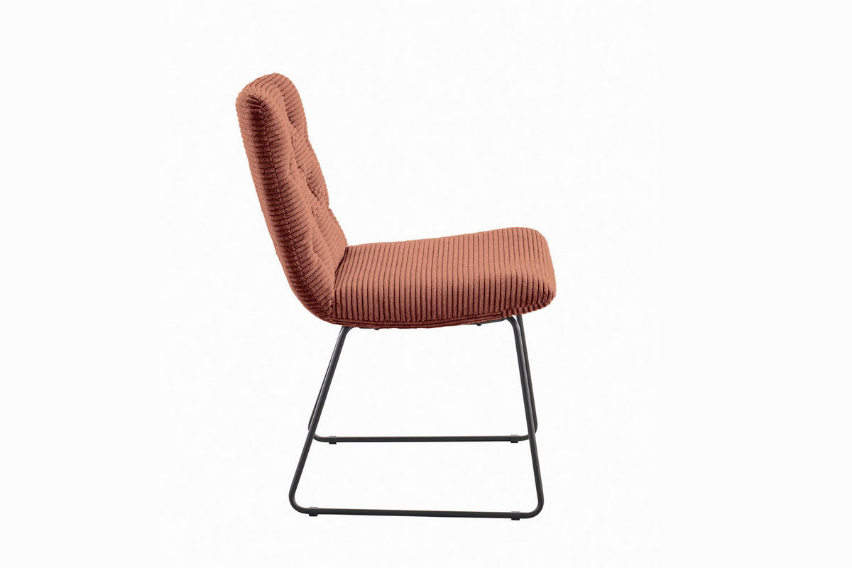 ESSZIMMERSTUHL NEW CHARME Braun Cord - Dunkelbraun/Braun, Textil (52/87/66cm) - KAWOLA
