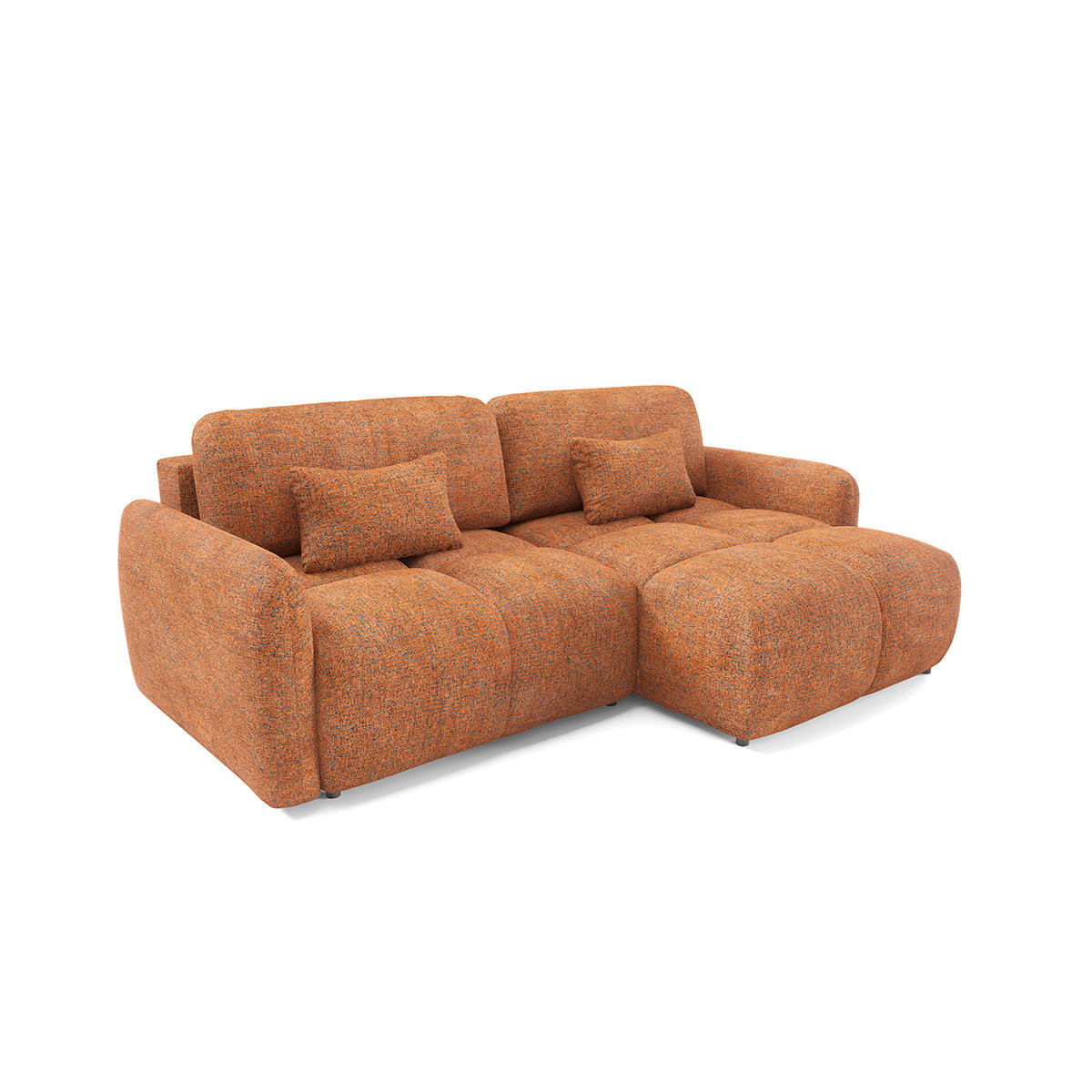 ECKSOFA Orange - Orange, Holz (240/165cm) - Petits-meubles