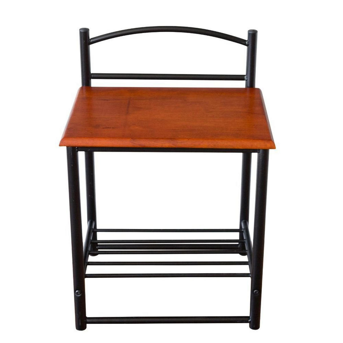 NACHTTISCH 40/64/40 cm Metall Schwarz - Schwarz, Holz/Metall (40/64/33cm) - Homestyle4u